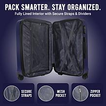 IZOD Zane 20" Carry-On Hardside Luggage with Spinner Wheels & Lock