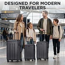 Izod Zoe 3-Piece Hard Shell Spinner Luggage Set