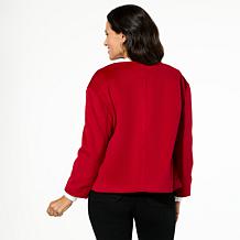 Jaclyn Smith Brushed Open Front Jacket