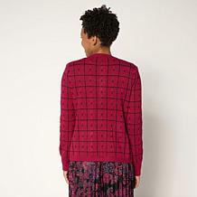 Jaclyn Smith Button-Front Long-Sleeve Sweater Jacket