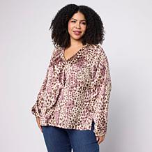 Jaclyn Smith Cascade Ruffle Blouse