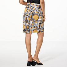 Jaclyn Smith Printed Knit Slim Skirt