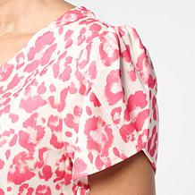 Jaclyn Smith Scoop-Neck Tulip Sleeve Knit Tee