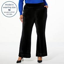 Jaclyn Smith Velour Wide-Leg Pant