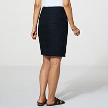 Jaclyn Smith Woven Eyelet Pencil Skirt