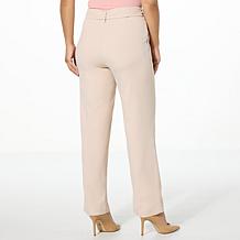 Jaclyn Smith Woven Mini Twill Tie-Front Pull-On Pant