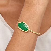 Jade of Yesteryear Freeform Jade Cuff Bracelet