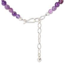 Jay King 18" Amethyst Sterling Silver Graduated Bead Necklace