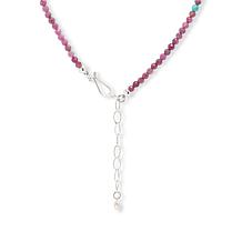 Jay King 18" Ruby and Baja Turquoise Beaded Necklace