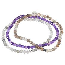Jay King 3-Piece Multigemstone Bead Birthstone Bracelet Set