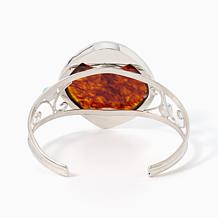 Jay King Amber & Turquoise Kingman Sterling Silver Cuff
