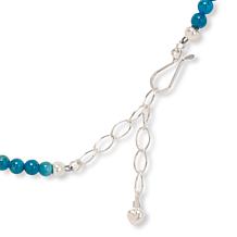 Jay King Apatite, Larimar & Orange Spiny Oyster Shell Bead Necklace
