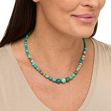 Jay King Azure Peaks Turquoise and Spiny Oyster Shell Bead Necklace