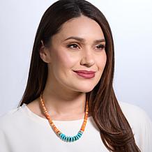 Jay King Azure Peaks Turquoise & Spiny Oyster Shell Necklace