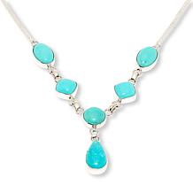 Jay King Baja Turquoise Multi-Stone Sterling Silver Chain Necklace