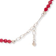 Jay King Baroque Rose Rhodonite Hearts Pendant with Beaded Necklace