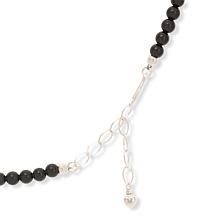 Jay King Black Chalcedony and Turquoise Pendant with Bead Necklace