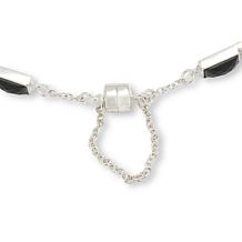 Jay King Black Chalcedony Line Bracelet with Magnetic Clasp