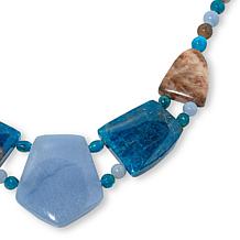 Jay King Blue and Brown Multigemstone 18" Necklace