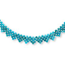 Jay King Blue Apatite Woven Sterling Silver 18-1/2" Necklace