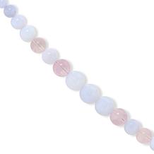 Jay King Blue Chalcedony & Rose Quartz Bead Necklace