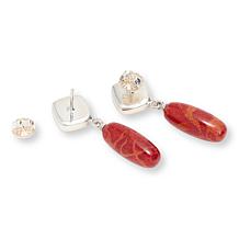 Jay King Branch Coral Sterling Silver Earrings