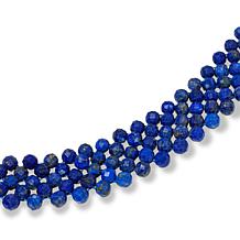 Jay King Faceted Blue Lapis Woven Bead Necklace
