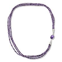 Jay King Gallery Collection 3-Strand Amethyst Bead 24" Necklace