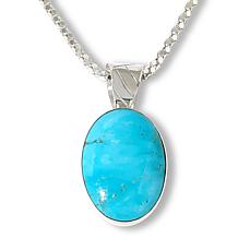 Jay King Gallery Collection Kingman Turquoise Oval Pendant with Chain