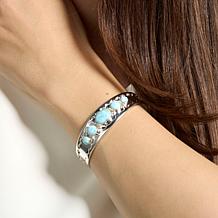 Jay King Gallery Collection Larimar Sterling Silver 5-Stone Cuff