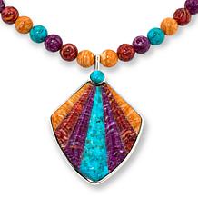 Jay King Gallery Collection Multigem Inlay Reversible 18" Necklace