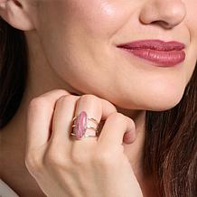 Jay King Gallery Collection Pink Rhodochrosite Oval Ring