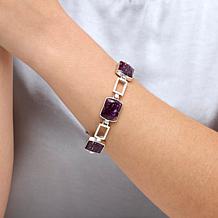 Jay King Gallery Collection Red Coral-Purple Shell Reversible Bracelet