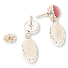 Jay King Gallery Collection Rhodochrosite Sterling Silver Earrings