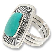 Jay King Gallery Collection Sterling Silver Campitos Turquoise Ring