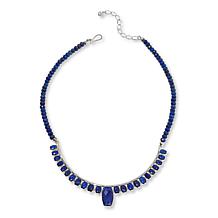 Jay King Gallery Collection Sterling Silver Dark Blue Lapis Necklace