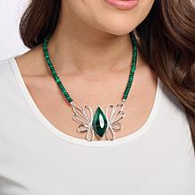 Jay King Gallery Collection Sterling Silver Malachite Necklace