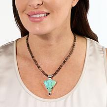 Jay King Gallery Collection Turquoise & Smoky Quartz Pendant-Necklace