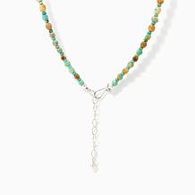 Jay King Gold Matrix Turquoise Necklace, Sterling