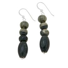 Jay King Green Dragon Mountain Stone Bead Drop Earrings