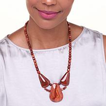 Jay King Indonesian Fire Chalcedony 18-1/4" Necklace