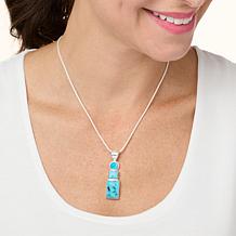 Jay King Kingman and Azure Peaks Turquoise Pendant with Chain