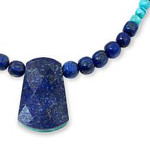Jay King Lapis and Azure Peaks Turquoise Reversible 18-1/4" Necklace