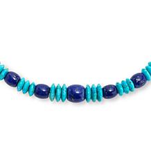 Jay King Lapis and Heavenly Well Lake Turquoise Bead 18" Necklace