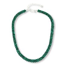 Jay King Malachite Woven Bead Necklace