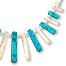 Jay King Mother-of-Pearl and Azure Peaks Turquoise 18" Necklace