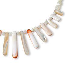 Jay King Mother-of-Pearl and Orange Spiny Oyster Shell Necklace