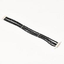 Jay King Multi-Strand Black Spinel Bead Magnetic Bracelet
