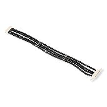 Jay King Multi-Strand Black Spinel Bead Magnetic Bracelet