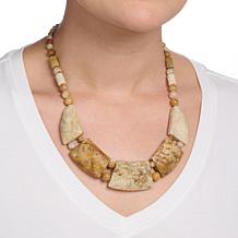 Jay King Multicolor Fossilized Coral Sterling Silver 18-1/4" Necklace